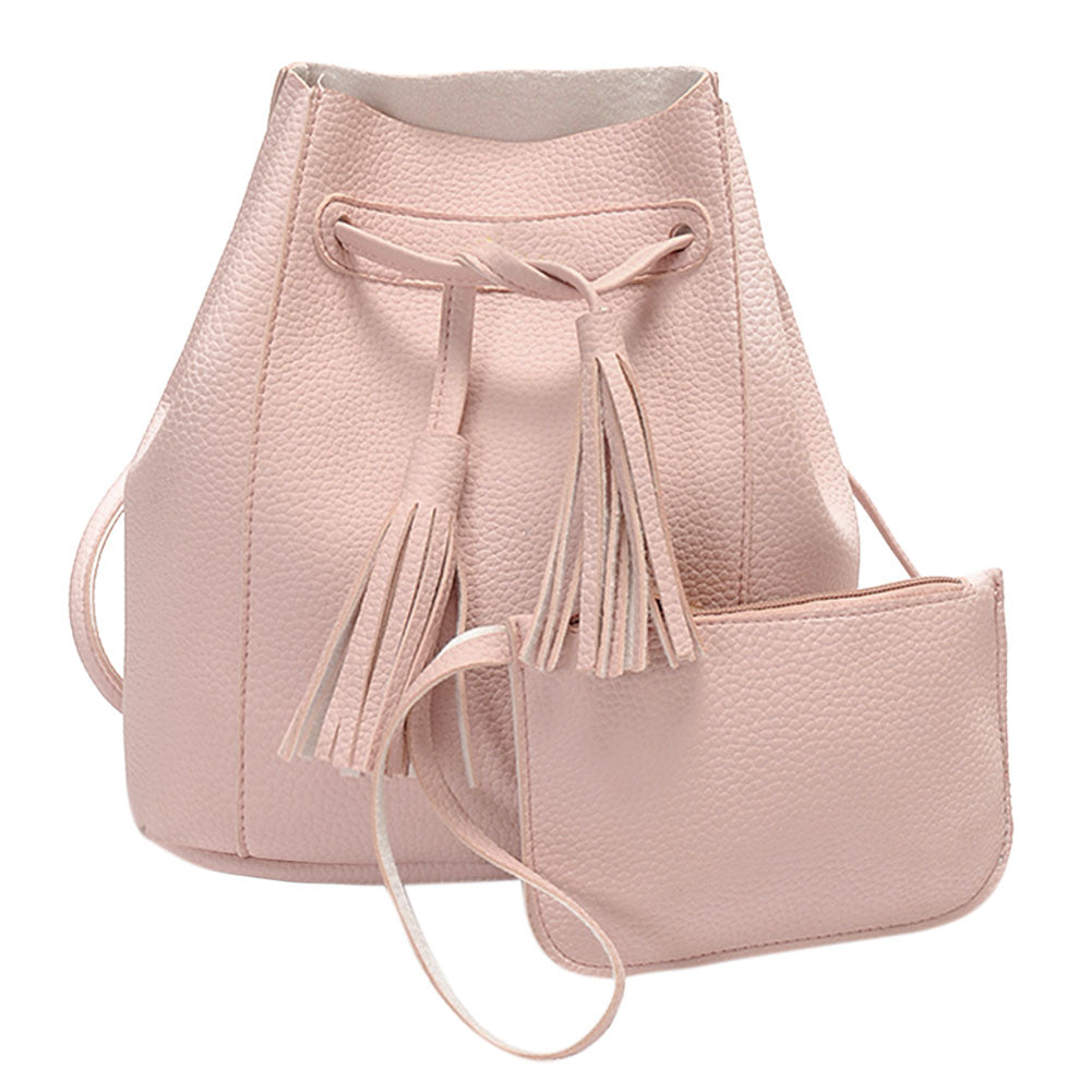 Tassel Barrel Bucket Bag