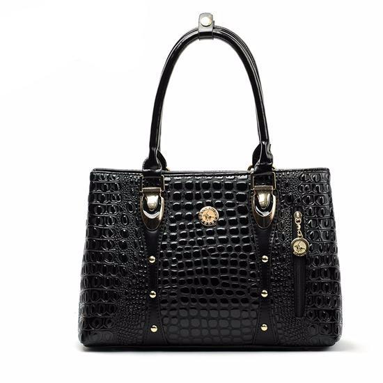 Crocodile Leather Tote Handbag